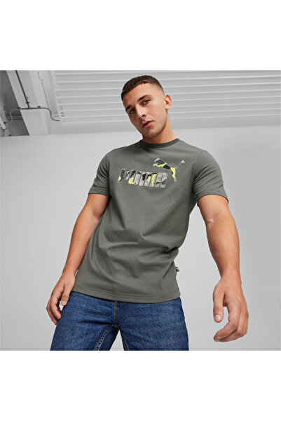 Puma Mens Essentials+ CAMO Graphic T-shirt - Gray
