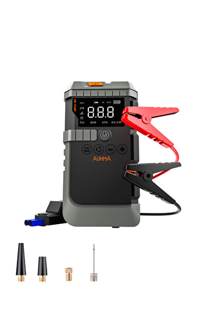 auhma A7711 Jump Starter / Akü Takviye Cihazı | 4'ü 1 Arada Powerbank, Hava K...