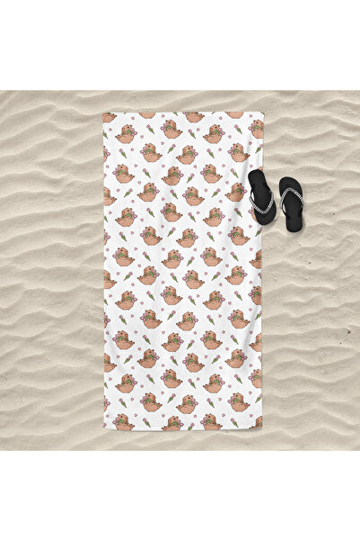 Evmila Capybara Patterned Quick Dry 75X150 cm Beach Towel – Printed
