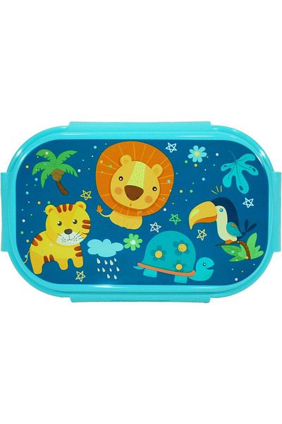 Disney Sandwich box, with 3-in-1 cutlery included, 6x21.5x13.5 cm, multicolor, plastic, BPA-free, Jungle