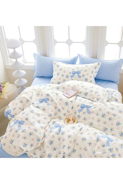 CHIRASO CHIRASO Linen, 100% Cotton, ELASTIC Sheet 180x200 cm, Duvet Sheet 200x230 cm, 2 Pillowcases