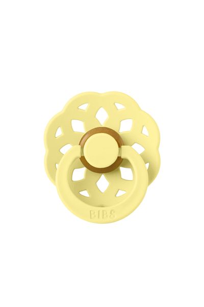 Bibs - Boheme Latex Pacifier, Round Nipple, 0 Months -sunshine