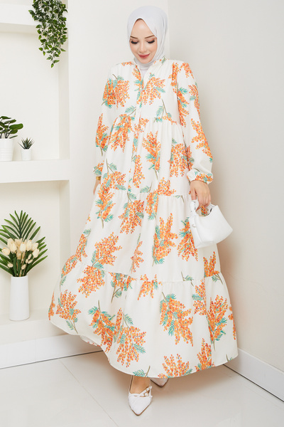 modapark.ist Women's Mimosa Floral Patterned Dress