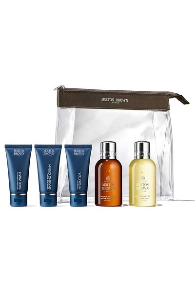 Molton Brown Set cadou pentru bărbați, ideal pentru călătorii, Molton Brown Well Groomed Wayfarer, 5 piese