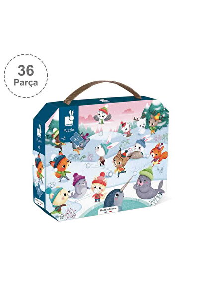 Janod 36 Parça Çantalı Puzzle - Kar Partisi J02647