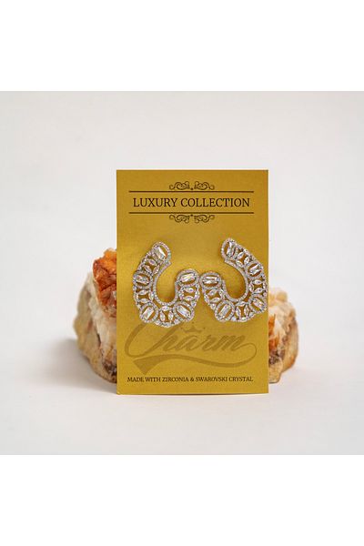 CHARM Cercei “Royal Curve” cu cristale Swarovski și zirconia – Charm