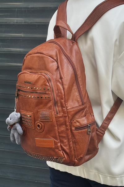 Just Polo Imported Washable Leather Backpack and School Bag
