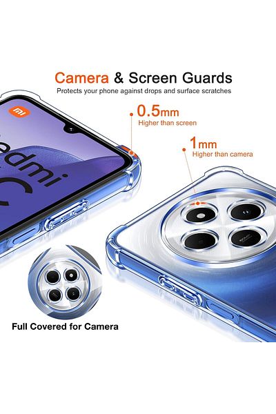 ALC MOBILE Anti-shock, transparent case compatible with Xiaomi Redmi 14C