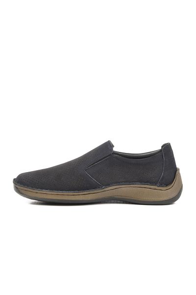WALKWAY 4Y0216-106 m Navy Blue Nubuck Genuine Leather Men's Casual Shoes