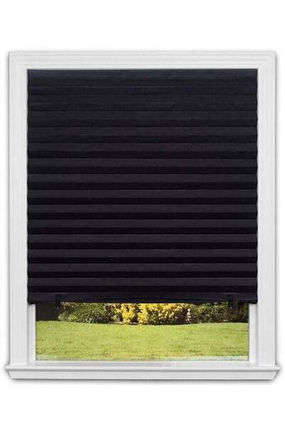 Bukela Cordless Blackout Shade – Pleated, 60x150cm (Black)