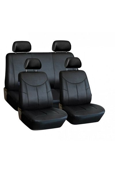 CED AUTO TRADE Set of car seat covers, universal, front-back, eco-leather, black Y33511