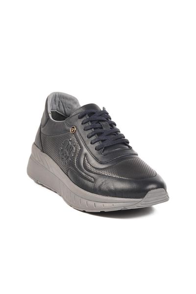 AYAKMOD C1050 m Men's Genuine Leather Navy Blue Casual Shoes