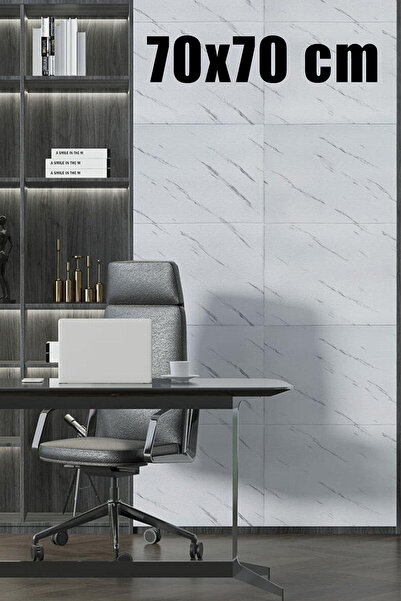 Bien Home 70x70 Cm 0,50M² Beyaz 3d Dekoratif Kendinden Yapışkanlı Esnek Duvar Kaplama Panel Köpük