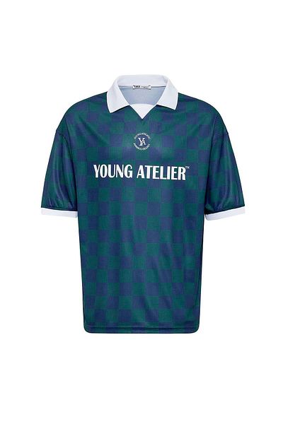 VAMOSCLO Oversize Polo Neck Jersey T-Shirt Nefti̇/Indigo