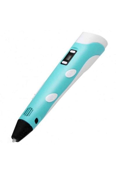 OEM 3D Pen with Digital Display, 3 PLA Filaments of 5m, Charger, Pen Holder, Blue