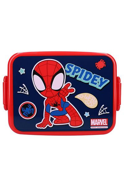 SPIDERMAN Sandwich box, with gasket and airtight closure, BPA-free, 16x13x5 cm, multicolor, Spidey