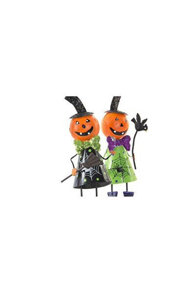 DKR HOME DECOR Set de 2 figurine metalice în formă de dovleac DKD Home Decor ...