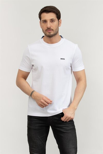 BOSS Erkek Bisiklet Yaka T-Shirt