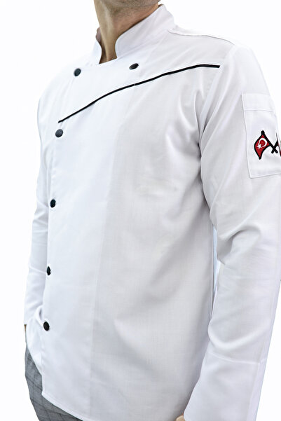 Das Uniform Snap Fastener Chef Jacket Cook Outfit Chef Cook Jersey