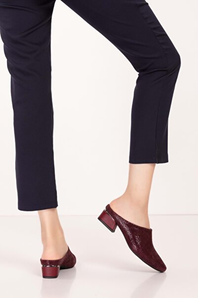 Gondol Hakiki Deri Şık Rahat Sabo Gondol Terlik vdt.16 Bordo