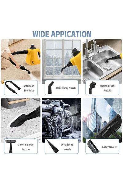 COOYA 1000W Handheld Steam Cleaner for,Multi-Purpose Steamer for Home Use, Floor, Car, Upholstery