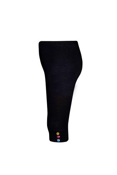 LOVETTI Black Girl's Button Accessory Capri