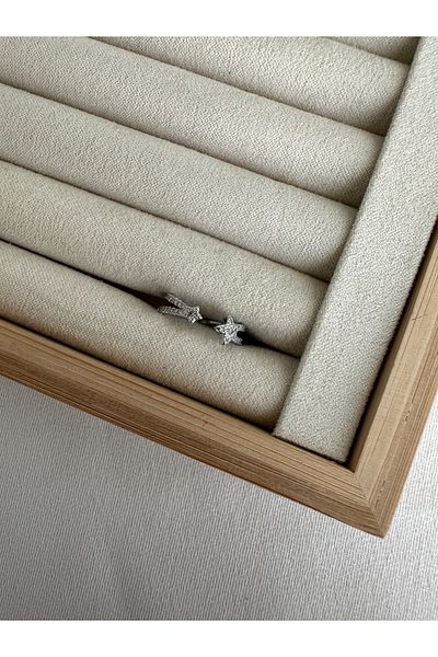 ringbox Silver Colored Starry Pinky Ring