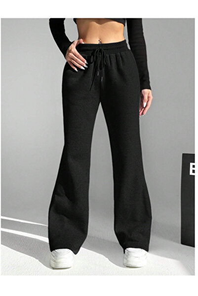 CANDERO Kadın SİYAH Baggy Battal Büyük Beden Spor Giyim Kaliteli Bol Kesim Es...