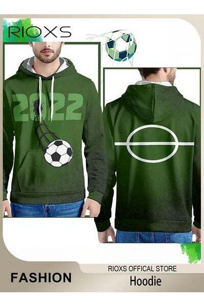 RIOXS 27D Portrait Hoodie Football Star Soft Breathable Sweatshirts Pullover Shirt Hooded Sweaters