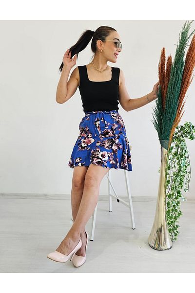 6 butik altı üstü butik Fusta scurtă cu model de flori