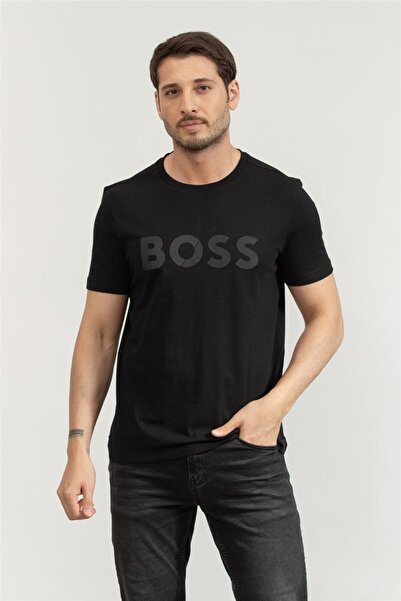 BOSS Erkek Bisiklet Yaka T-shirt