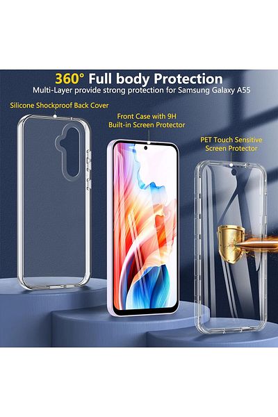 ALC MOBILE Front and back cover 360 Alc Mobile compatible with Samsung Galaxy A55