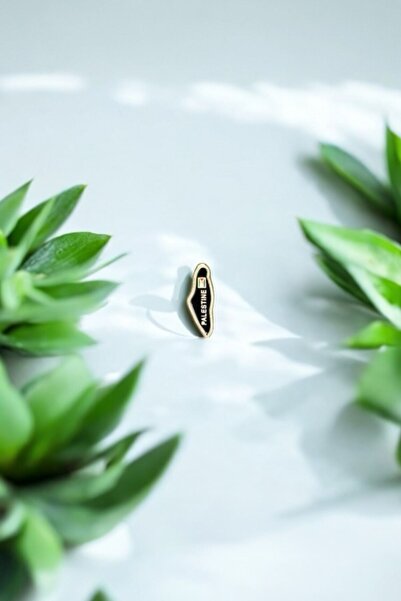 Bi Dünya Store Palestine Broş Siyah