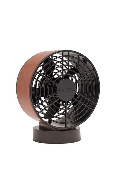 Treva 5" Aromatherapy Diffuser Fan - 2 Speed Air Flow - Reusable Fragrance Pad Portable -USB and Battery