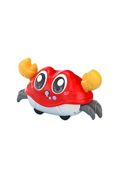 OEM Jucărie interactivă pentru copii, model crab, ABS, roșu, 12,3x6,2x6,5 cm