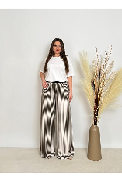 DE WHITES Plus Size Printed and Waist Elastic Pants