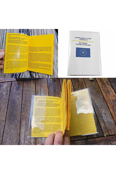 Mizijia Set of 4 Mizijia passport/passport covers, PVC, transparent, 154 X 110 mm