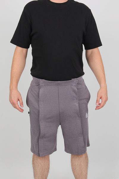 CURE4U Cure Adaptive Gray Bedridden Patient Care and Treatment Shorts (Size XL)