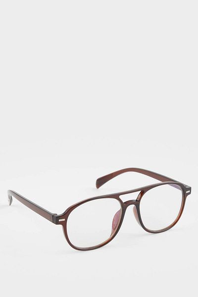 DeFacto Unisex Blue Glass Claret Red Framed Reading Glasses F6068Axns