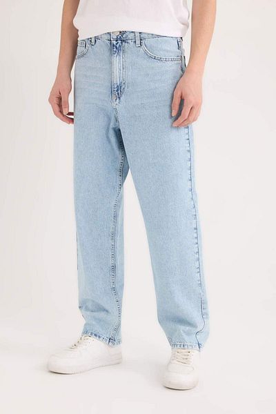 DeFacto Baggy Fit Wide Fit Κανονική μέση Φαρδιά Παντελόνι Jean D6926AX24WN