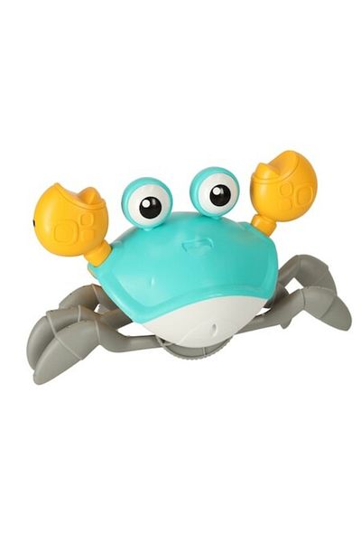 kik Interactive Toy Cute Crab, Moves and Sings, Obstacle Sensors, USB Charging Cable, 3+ Years, Green