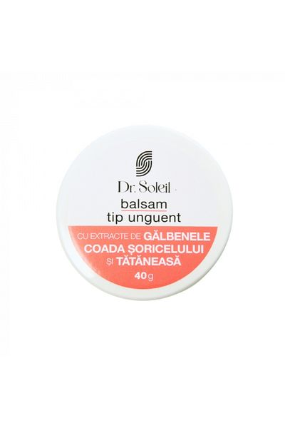 Dr. Soleil Balsam tip unguent cu extracte de Gălbenele, Coada Șoricelului și Tătăneasă Dr. Soleil, 40g