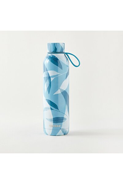 Lifestyle Quokka Leaf Print Stainless Steel Water Bottle with Screw Lid - 630 ml