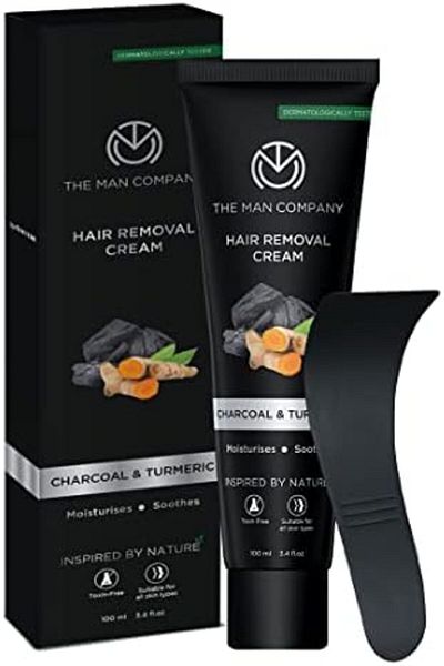 The Man Company Hair Removal Cream for Men Enriched with Charcoal & Turmeric