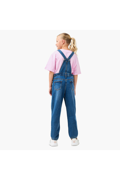 Juniors Denim Dungarees with Pockets