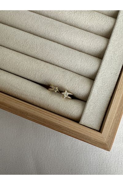 ringbox Gold Starry Little Finger Ring
