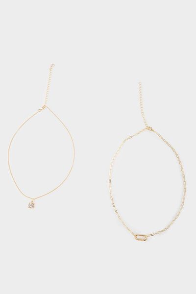 DeFacto Women's 2-Piece Stone Necklace F5992Axns