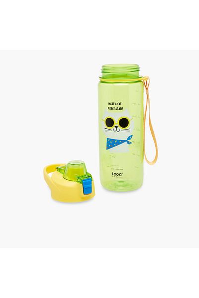 Icon زجاجة مياه خالية من مادة BPA بطبعة قطة - 750 مل