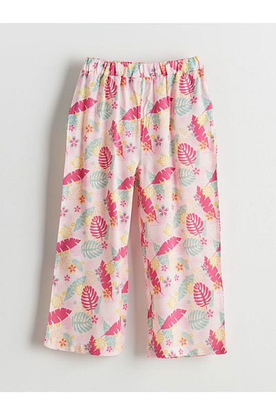 LC Waikiki Lcw Eco Girls' Loose Pants with Elastic Waist