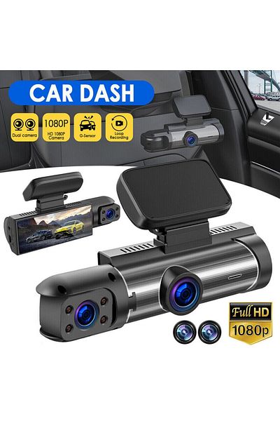 CLAUSTEEL 2in1 Dash Cam 1440P, Dual Lens, Wide 170°, WiFi, Night Vision, Loop, 3.16" LCD